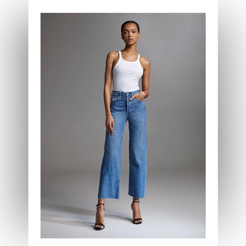 Denim Forum Blue Wide-Leg Jeans